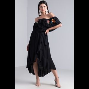 Akira August Rush Off Shoulder Dress